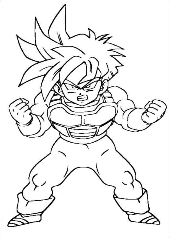 Plansa de colorat cu Dragon Ball Z 29 22